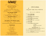 THE BEATLES SHEA STADIUM "SHINDIG!" & NEW YORK FOLK FESTIVAL HANDBILL PAIR.