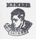 "DOC SAVAGE CLUB" RARE PREMIUM INK STAMP FROM "DOC SAVAGE" PULP MAGAZINE.