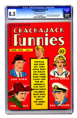 CRACKAJACK FUNNIES #1 JUNE 1938 CGC 8.5 OFF-WHITE TO WHITE PAGES.