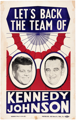 MATCHED PAIR OF 1960 CARDBOARD JUGATE POSTERS FOR KENNEDY/JOHNSON AND NIXON/ LODGE.