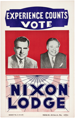 MATCHED PAIR OF 1960 CARDBOARD JUGATE POSTERS FOR KENNEDY/JOHNSON AND NIXON/ LODGE.