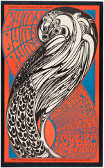 BILL GRAHAM CONCERT POSTER AND POSTCARD BG-57 FEATURING THE BYRDS.