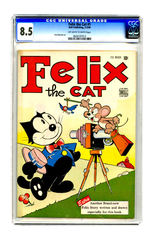 FELIX THE CAT #1 FEBRUARY MARCH 1948 CGC 8.5 OFF-WHITE TO WHITE PAGES.