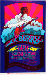 BILL GRAHAM CONCERT POSTER AND POSTCARD BG-193 FEATURING CHUCK BERRY.