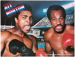 MUHAMMAD ALI VS. KEN NORTON FIGHT PROGRAM & BUTTON PAIR.