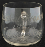 RARE "PRESIDENT ROOSEVELT OYSTER BAY" PUNCH GLASS FROM JULY 4TH 1902 CELEBRATION.