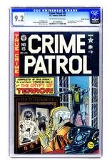 CRIME PATROL #15 DECEMBER 1949 JANUARY 1950 CGC 9.2 OFF-WHITE TO WHITE PAGES GAINES FILE COPY.