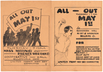 COMMUNIST PARTY 1930s GROUP OF FOUR MAY DAY FLYERS.