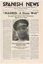 SPANISH CIVIL WAR NEWSPAPER "SPANISH NEWS" VOL. 1 NO. 1.