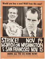 THREE ANTI VIETNAM WAR POSTERS INCLUDING NIXON "WOULD YOU BUY A USED WAR FROM THIS MAN?"