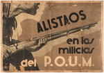 RARE POUM SPANISH CIVIL WAR RECRUITMENT POSTER.