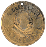 CLEVELAND WITH QUEEN VICTORIA UNLISTED TOKEN PLUS 10 CAMPAIGN ITEMS FROM 1884-1888.