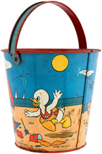 DONALD DUCK & NEPHEWS AT THE BEACH RARE SAND PAIL.