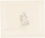 MICKEY MOUSE "MICKEY'S SURPRISE PARTY" PRODUCTION DRAWING ORIGINAL ART.