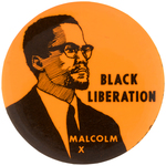 FOUR INDEPENDENT SOCIALIST CLUB BUTTONS INCLUDING TUBMAN, MALCOLM X, DOUGLASS & BROWN.