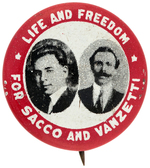 SCARCE "LIFE AND FREEDOM FOR SACCO AND VANZETTI" LITHO JUGATE.
