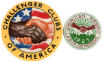 PAIR OF CIVIL RIGHTS BUTTONS "CHALLENGER CLUBS OF AMERICA" AND "1925 NEGRO LABOR CONGRESS."