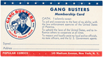 GANG BUSTERS BRASS BADGE WITH FIRST SEEN CARD AND MEMBERSHIP CARD.