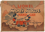 "LIONEL MICKEY MOUSE HAND CAR" CLASSIC 1930s BOXED TOY.