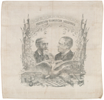 HARRISON AND MORTON 1888 TRIO OF BANDANAS INCLUDING TWO JUGATES.