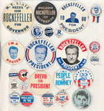 ROCKEFELLER AND MISC. HOPEFULS/THIRD PARTY 24 PIECE COLLECTION.