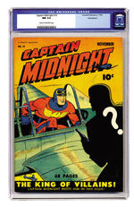 CAPTAIN MIDNIGHT #14 NOVEMBER 1944 CGC 9.4 CREAM TO OFF-WHITE PAGES PENNSYLVANIA COPY.