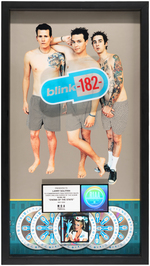 BLINK-182 "ENEMA OF THE STATE" RIAA 5X-PLATINUM RECORD AWARD DISPLAY.