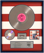 BRUCE SPRINGSTEEN "BORN IN THE U.S.A." COLUMBIA RECORDS SALES AWARD DISPLAY.