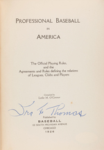 IRA THOMAS PHILADELPHIA ATHLETICS BASEBALL LOT WITH ELEPHANT & SIGNED BOOKS.