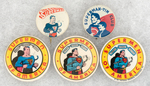 SUPERMAN CLUB BUTTON LOT.