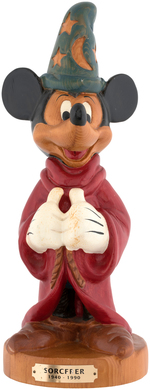 MICKEY MOUSE AS SORCERER'S APPRENTICE FROM "FANTASIA" LARGE WOODEN STATUE.
