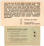 "MANDRAKE MAGICIAN'S CLUB" COMPLETE MEMBERSHIP KIT.