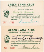 "GREEN LAMA" COMPLETE 1945 CLUB KIT.