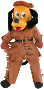 "PLUTO THE PUP AS DAVY CROCKETT" RARE GUND DOLL.