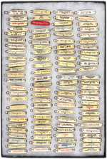 COLLECTION OF MINIATURE KNIVES, MOST WITH ADVERTISING, 98 PLUS 4 DUPLICATES.