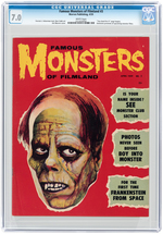 "FAMOUS MONSTERS OF FILMLAND" #3 APRIL 1959 CGC 7.0 FINE/VF.