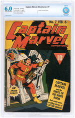 "CAPTAIN MARVEL ADVENTURES" #7 FEBRUARY 1942 CBCS 6.0 FINE.