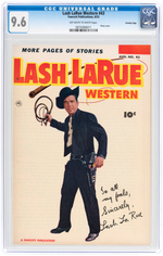 "LASH LARUE WESTERN" #43 AUGUST 1953 CGC 9.6 NM+ CROWLEY COPY.