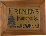 "FIREMAN'S INSURANCE CO." FRAMED SIGN.