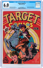 "TARGET COMICS" #1 FEBRUARY 1940 CGC 6.0 FINE.