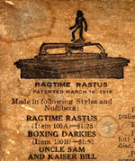 "RAGTIME RASTUS/TALKING MACHINE TOY" BOXED.