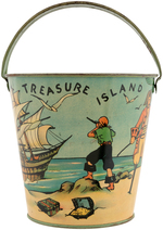 "TREASURE ISLAND" OHIO ART SAND PAIL.