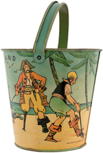 "TREASURE ISLAND" OHIO ART SAND PAIL.