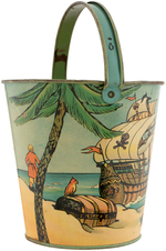 "TREASURE ISLAND" OHIO ART SAND PAIL.