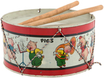 "THREE LITTLE PIGS" DRUM.