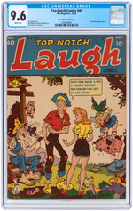 "TOP-NOTCH COMICS" #40 OCTOBER 1943 CGC 9.6 NM+ MILE HIGH PEDIGREE.