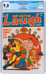 "TOP-NOTCH COMICS" #34 MARCH 1943 CGC 9.0 VF/NM MILE HIGH COPY.
