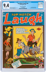 "TOP-NOTCH COMICS" #36 MAY 1943 CGC 9.4 NM MILE HIGH COPY.