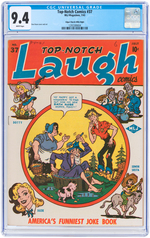 "TOP-NOTCH COMICS" #37 JULY 1943 CGC 9.4 NM MILE HIGH COPY.