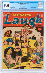 "TOP-NOTCH COMICS" #39 SEPTEMBER 1943 CGC 9.4 NM MILE HIGH COPY.